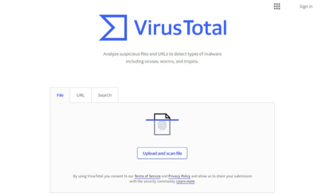 VirusTotal is a Link Virus Checker